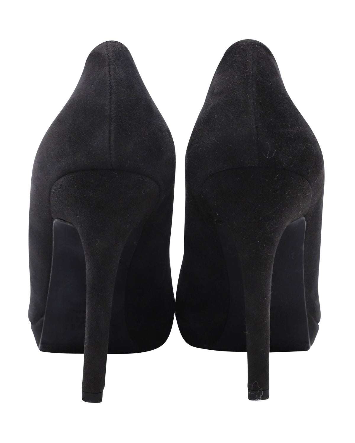 Tacones de gamuza color negro
