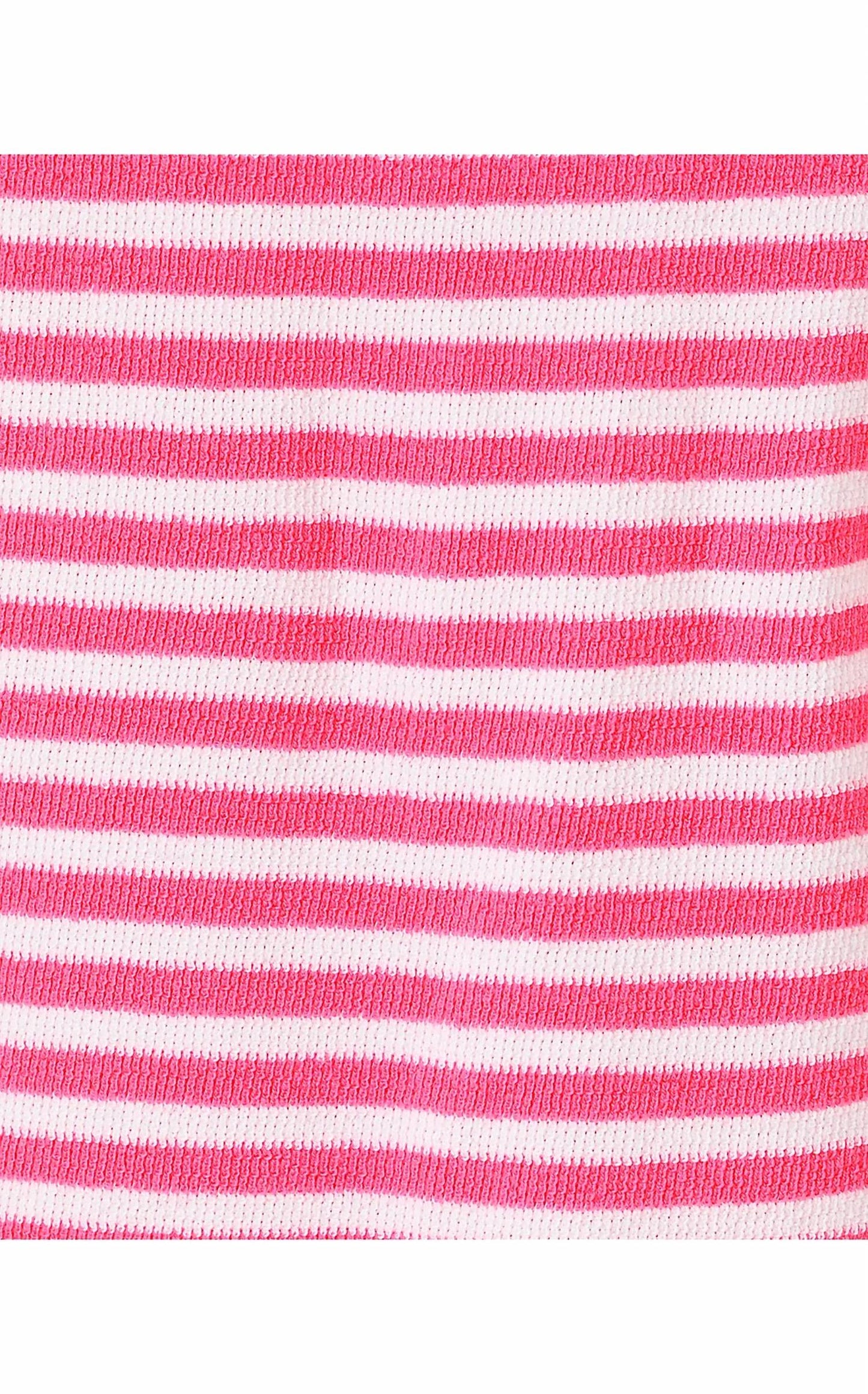 Vestido corto a rayas color rosado