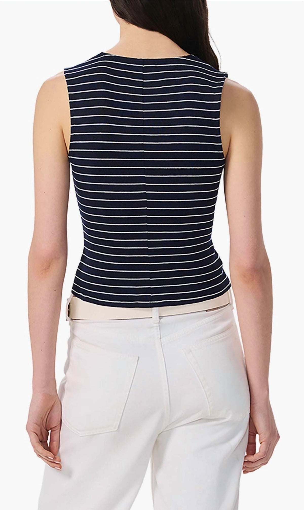 Blusa a rayas color azul marino
