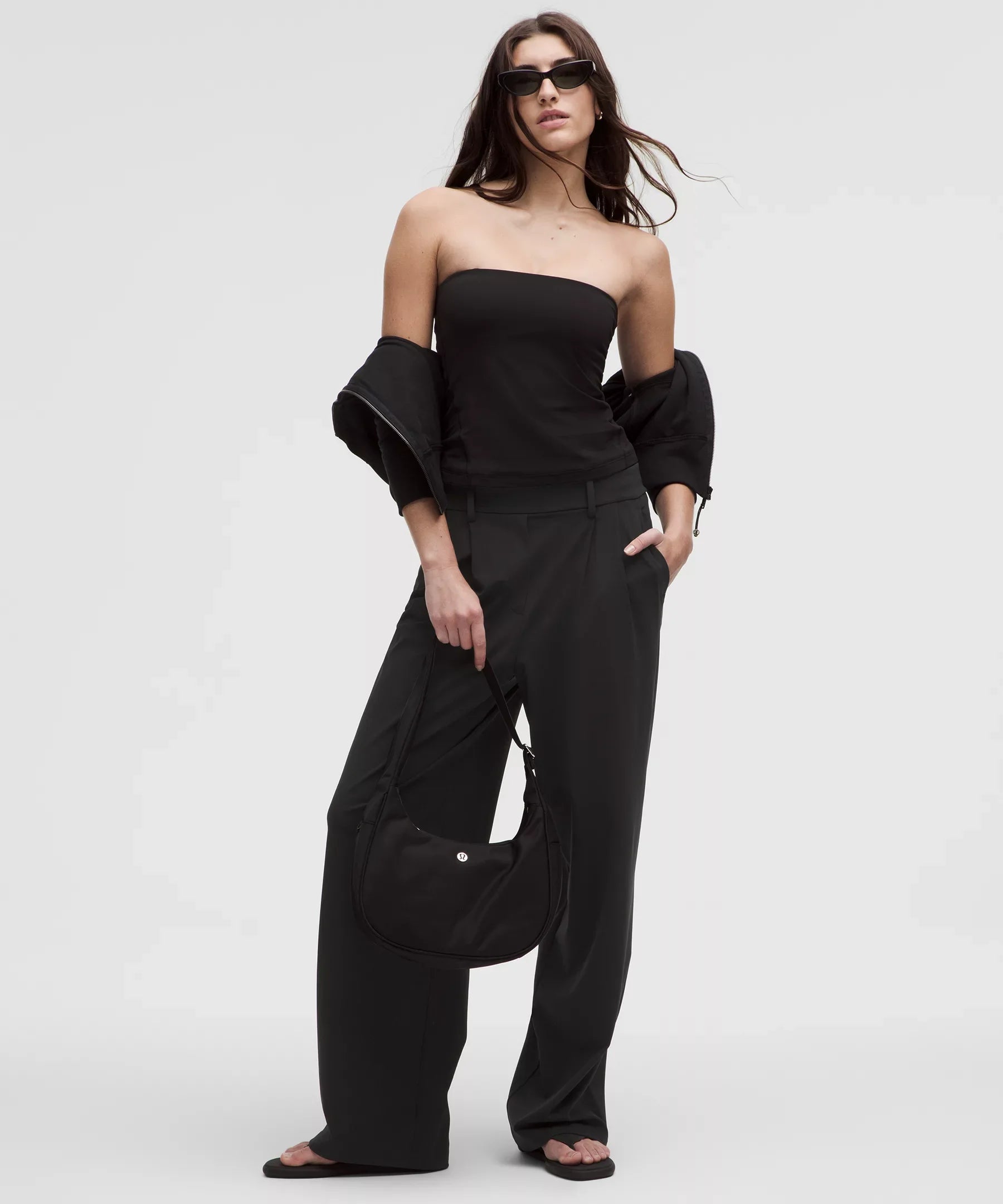 Pantalón de pierna ancha de tiro alto