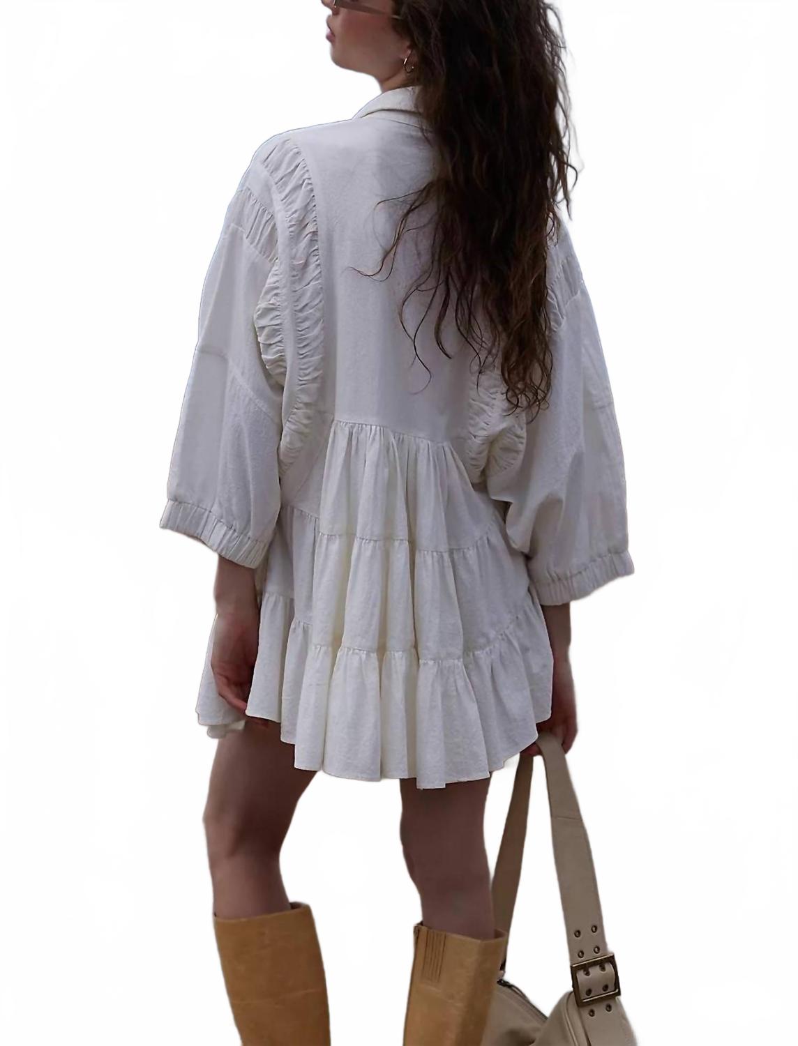 Vestido corto color marfil