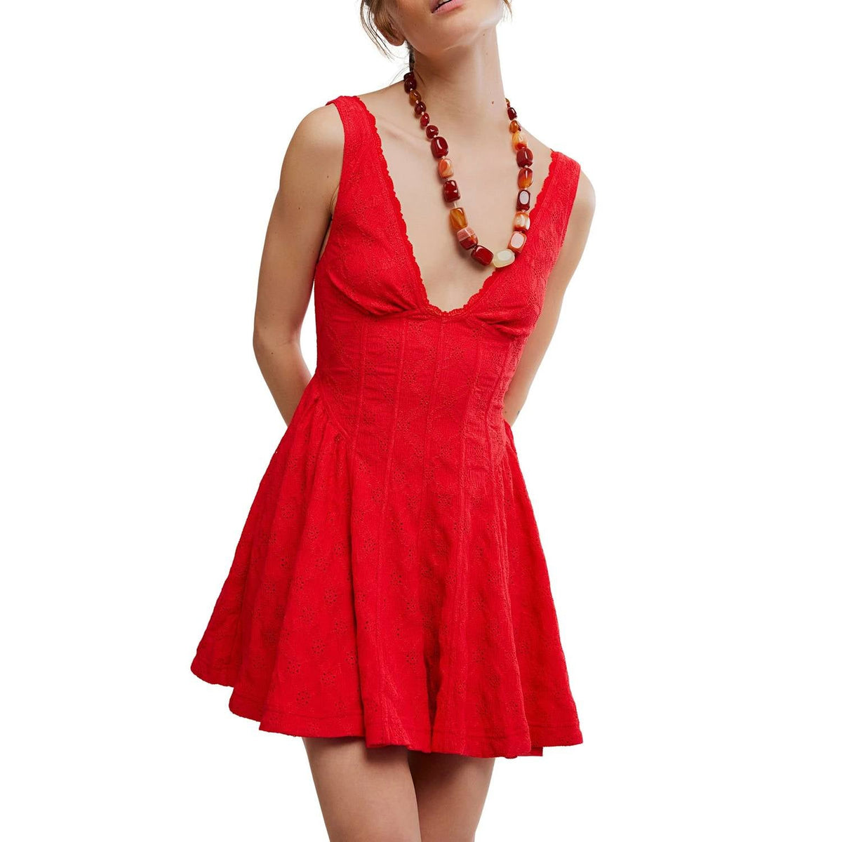 Vestido corto color rojo