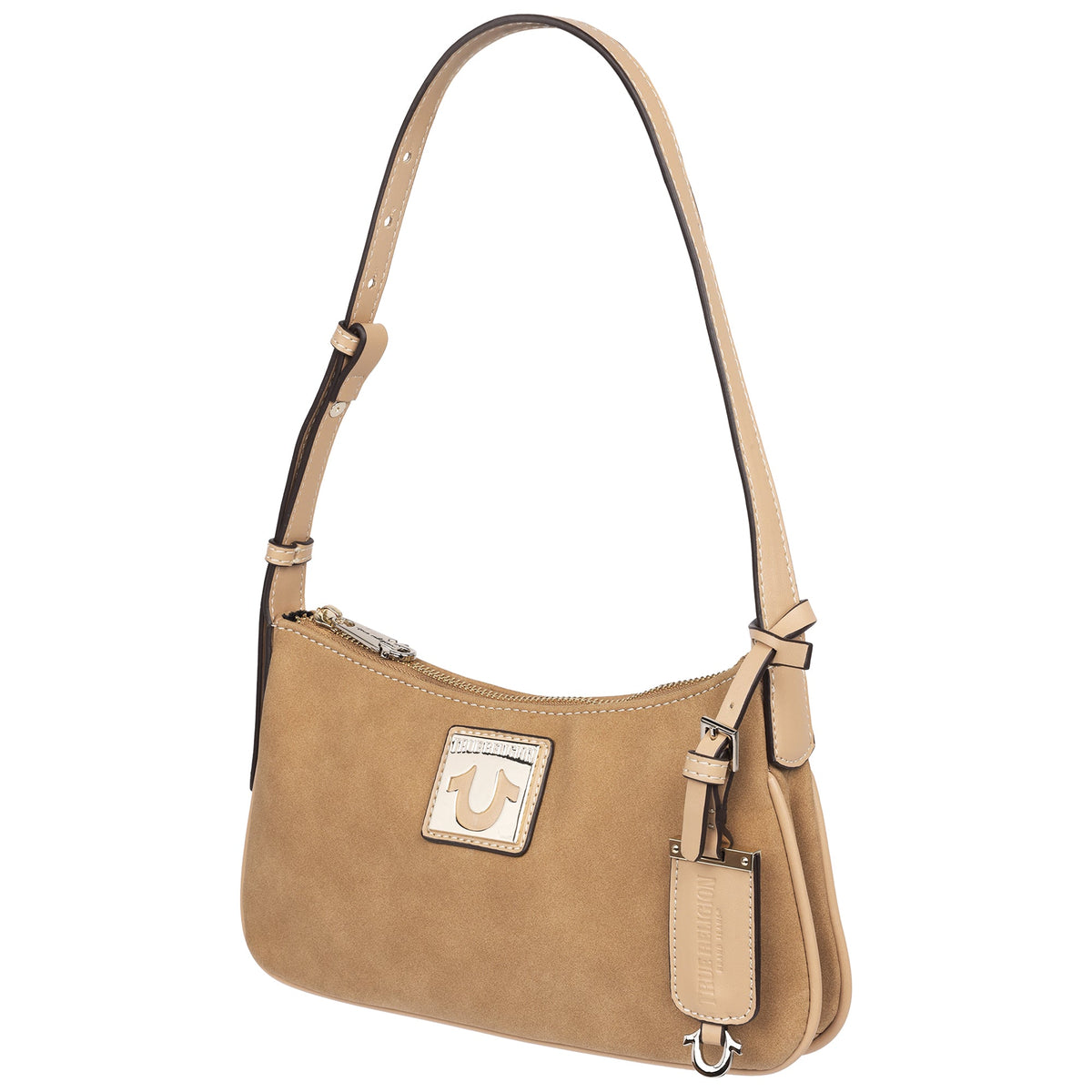 Bolso de hombro de gamuza