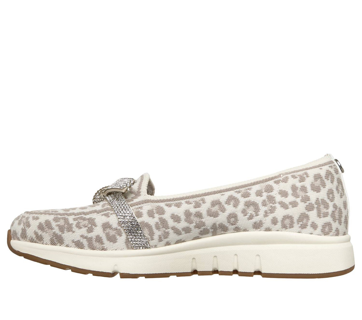 Mocasines de mujer con estampado animal color blanco