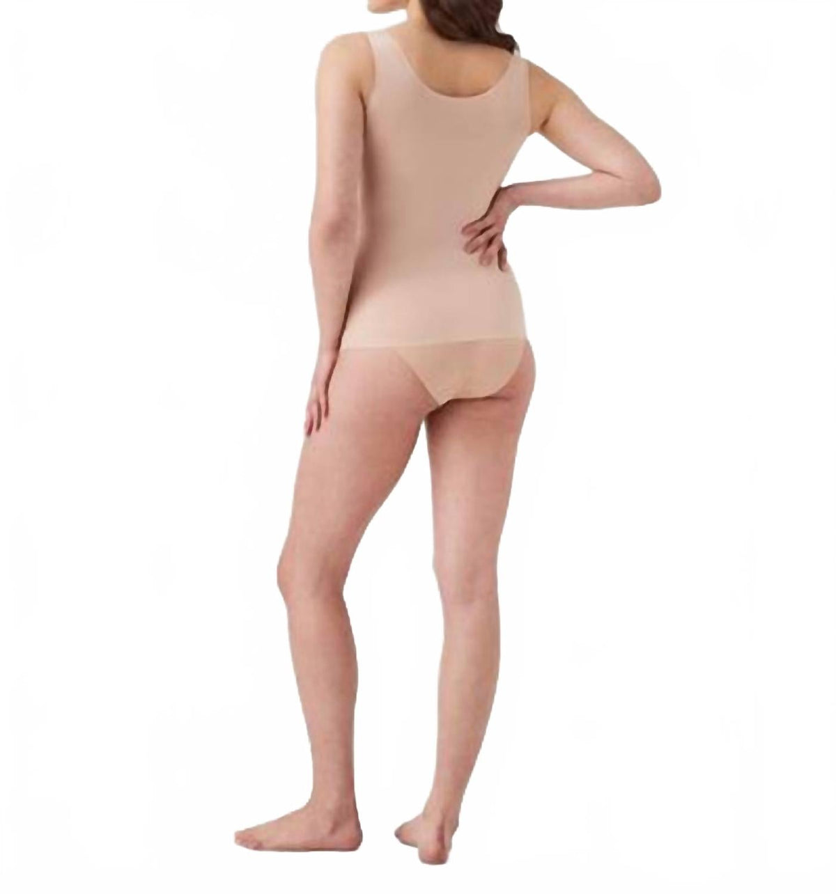 Camiseta sin mangas color beige