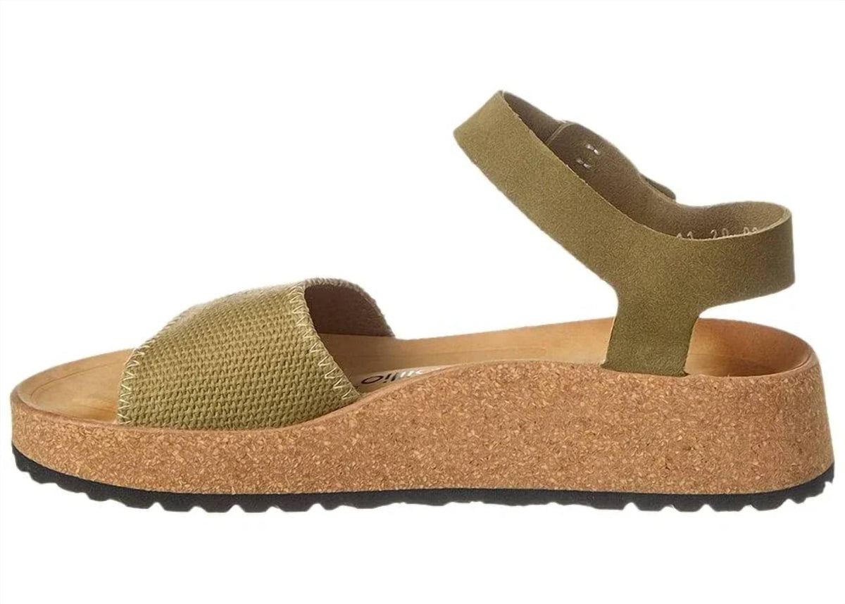 Sandalias de mujer color caqui