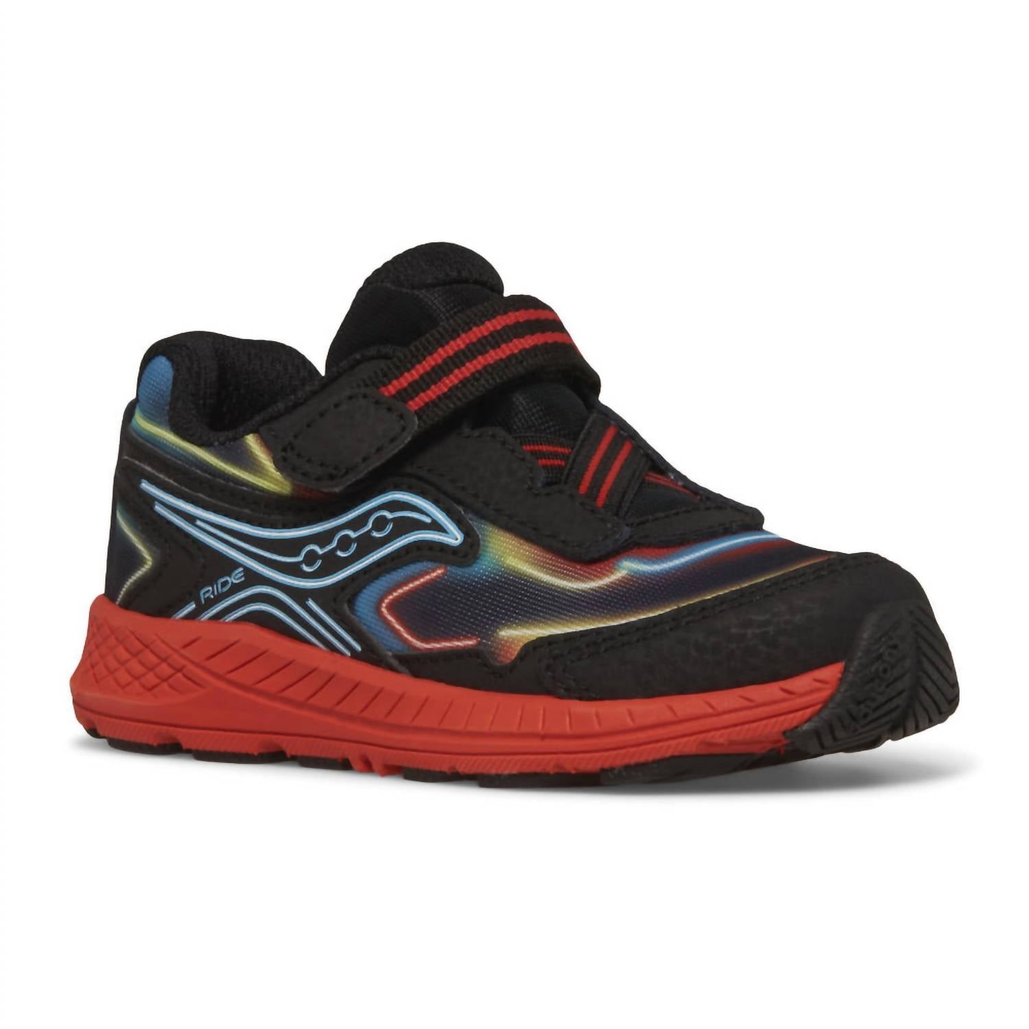Tenis infantil color negro y rojo