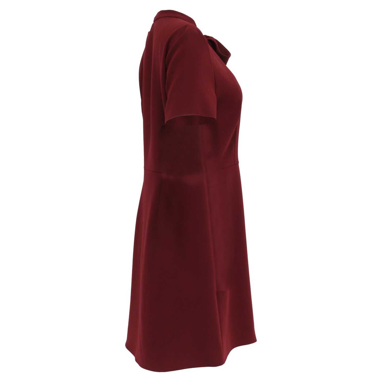 Vestido corto color vinotinto