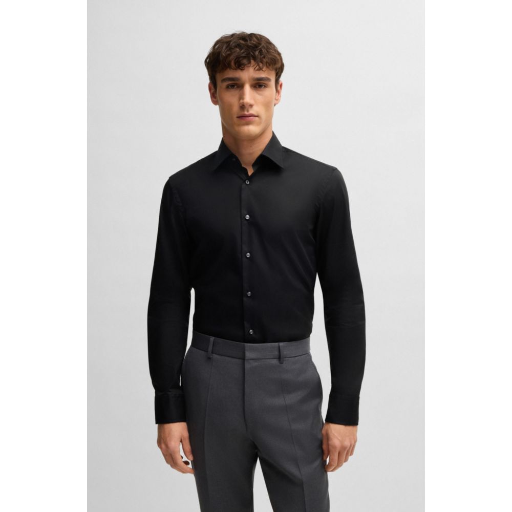 Camisa de algodón de corte ajustado