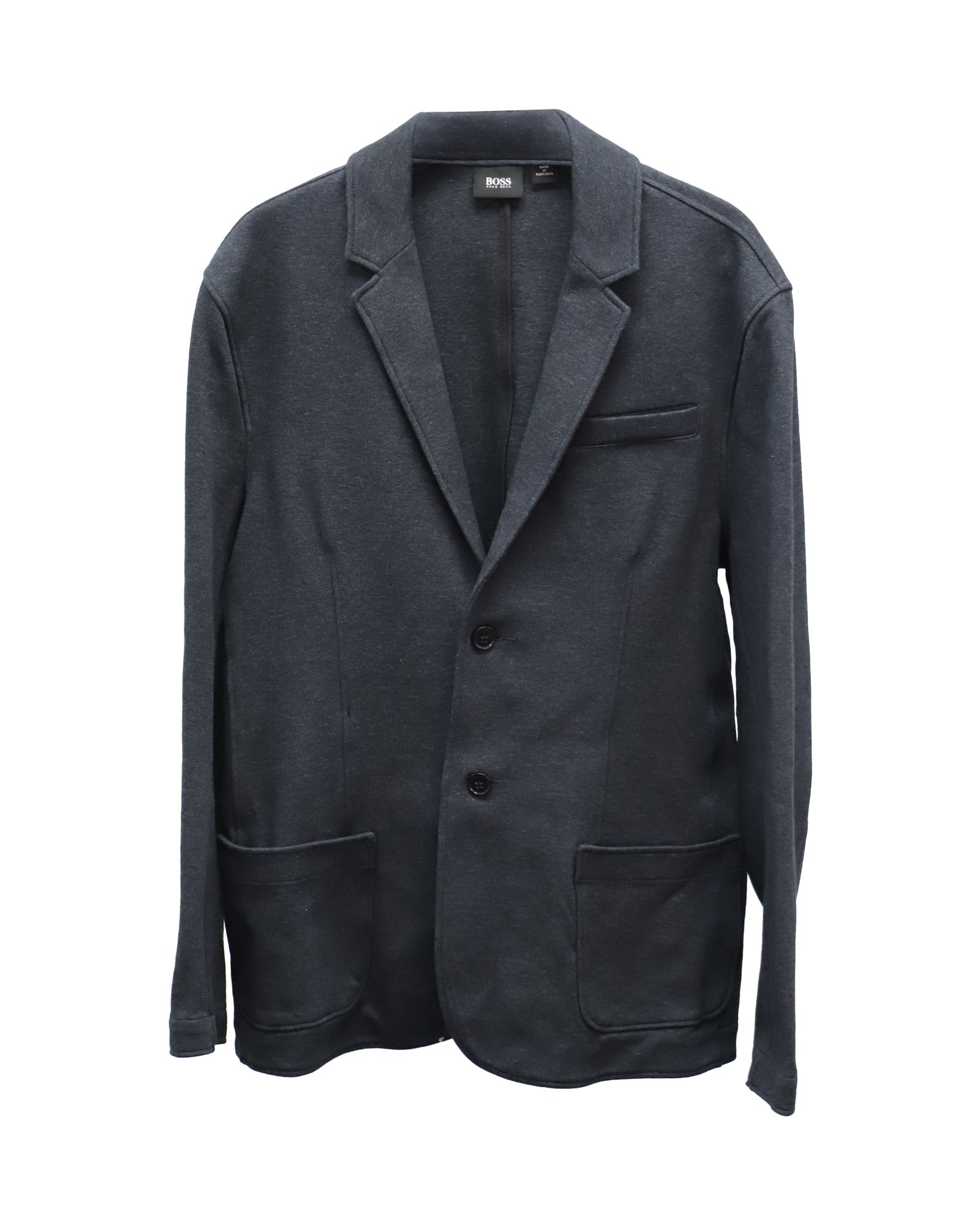 Blazer de algodón de corte ajustado color azul marino