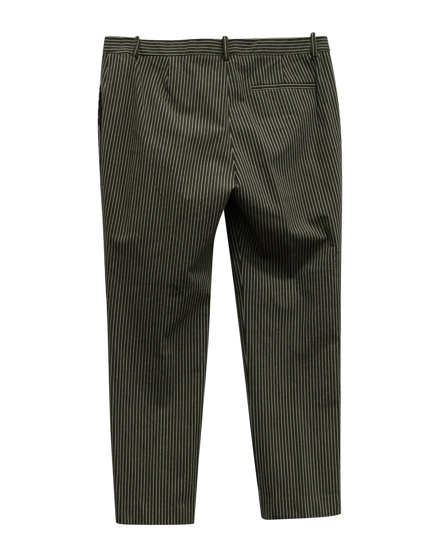 Pantalón de algodón a rayas color negro y blanco