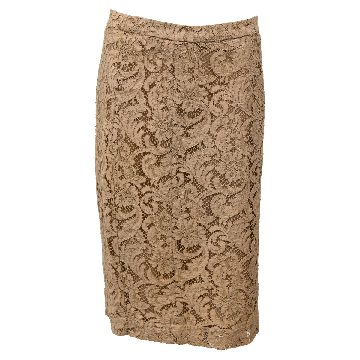 Falda midi color café