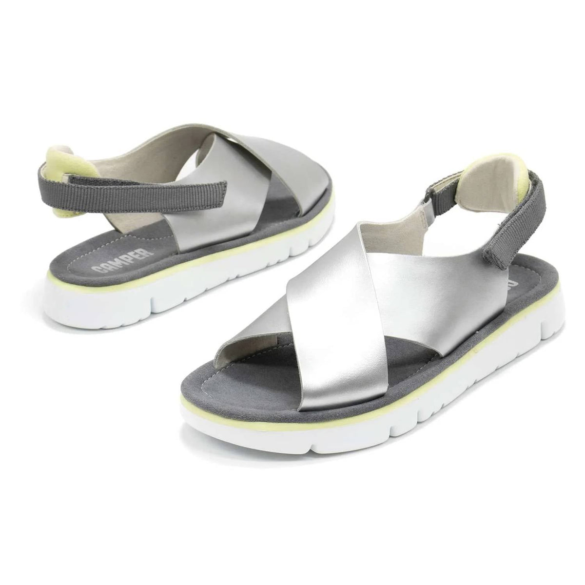 Sandalias de mujer color plateado