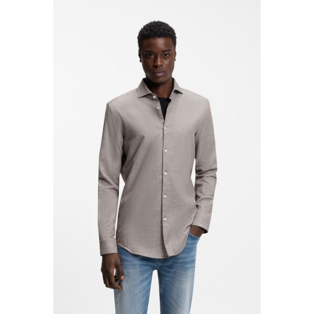 Camisa de algodón de corte ajustado