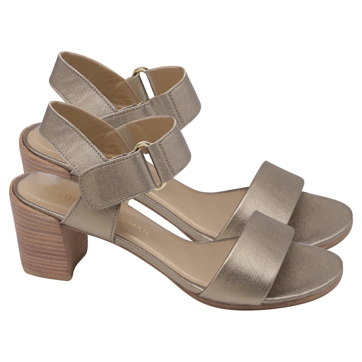 Sandalias de cuero color dorado