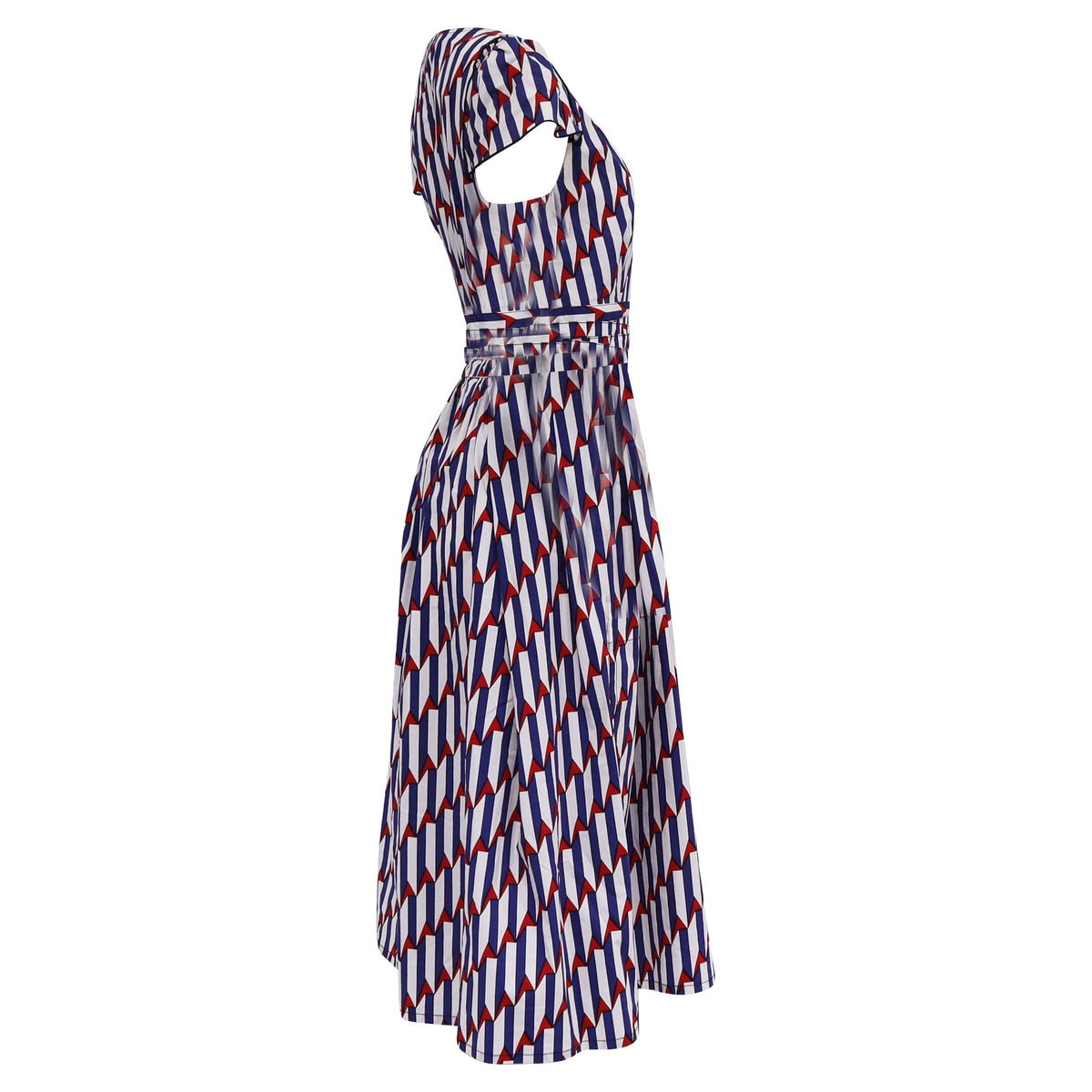 Vestido de algodón midi multicolor