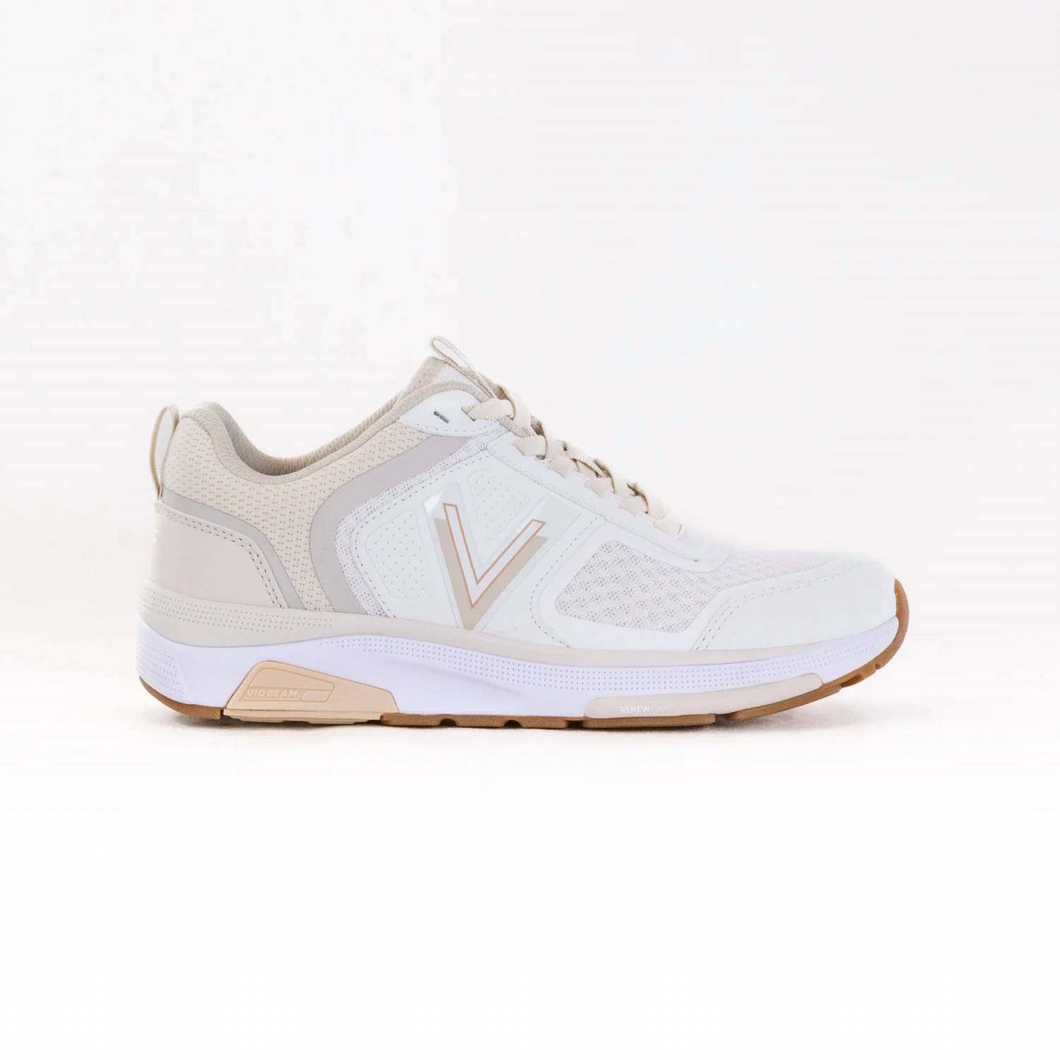 Tenis de mujer color blanco y crema