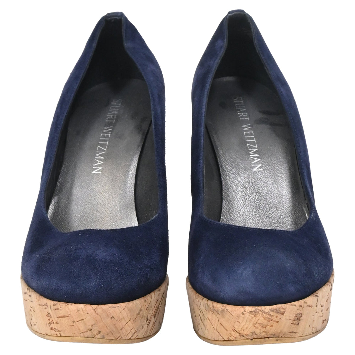 Zapatos de gamuza color azul marino