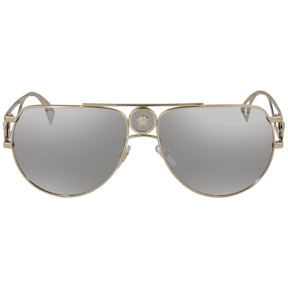 Gafas de sol de hombre color gris claro y plateado