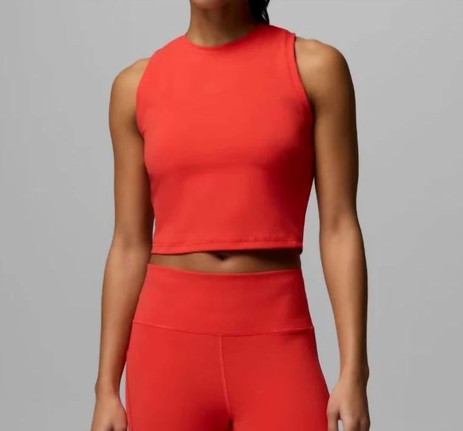 Camiseta sin mangas color rojo
