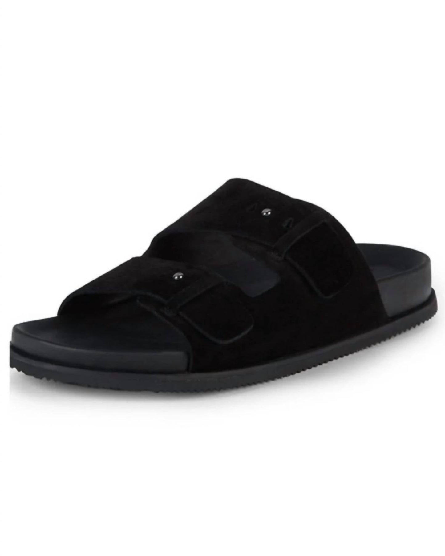 Sandalias de hombre de gamuza color negro