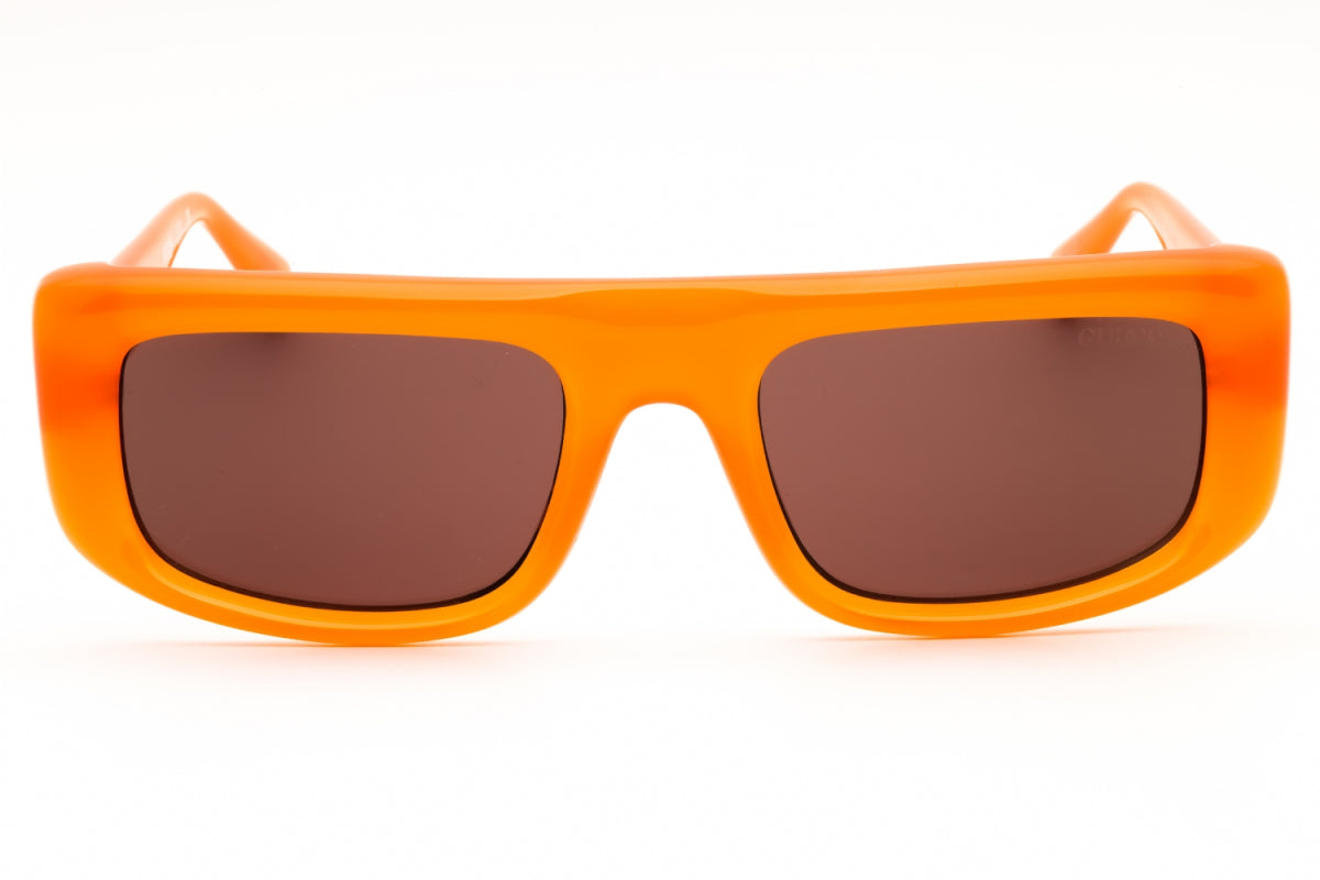 Gafas color café y naranja