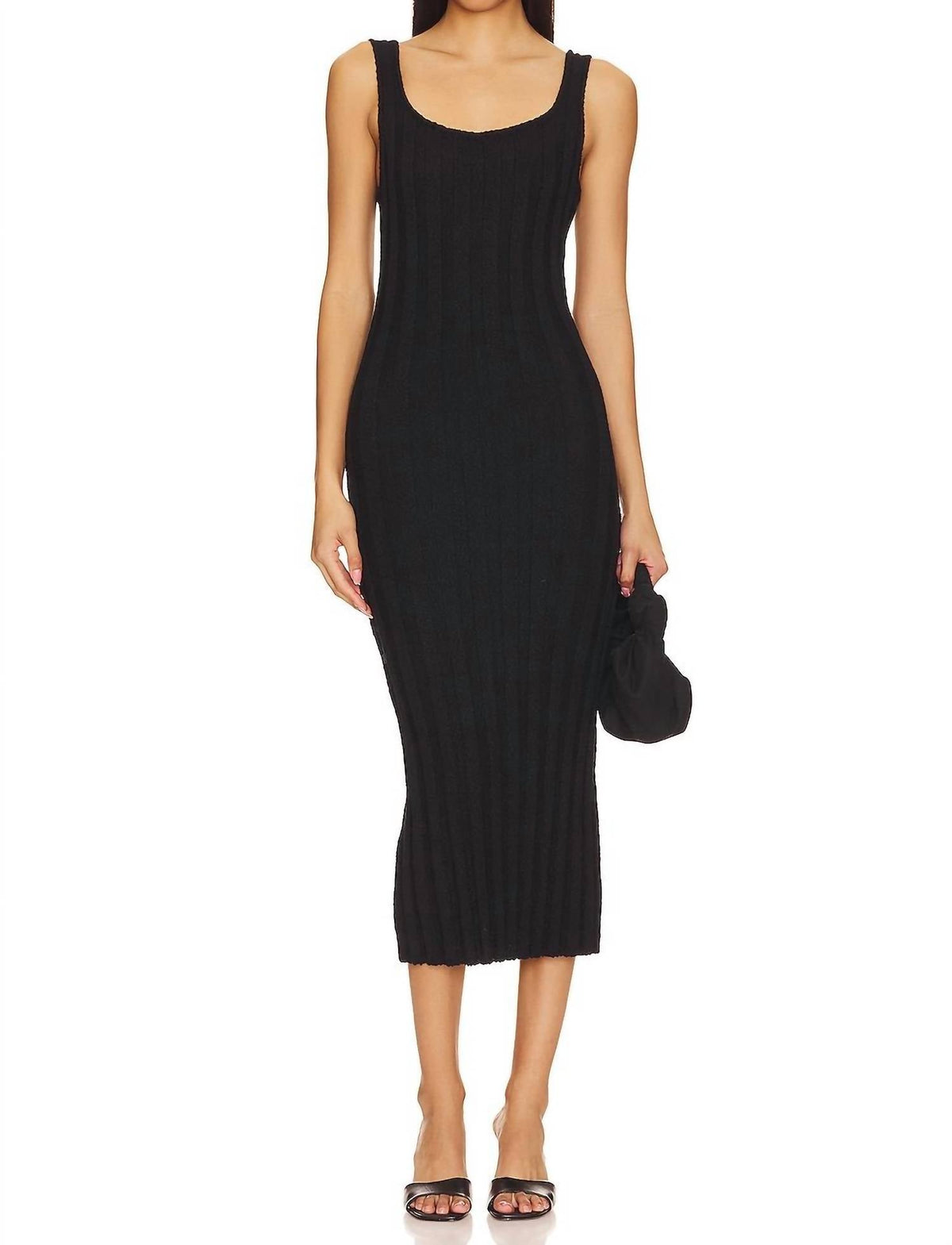 Vestido midi color negro