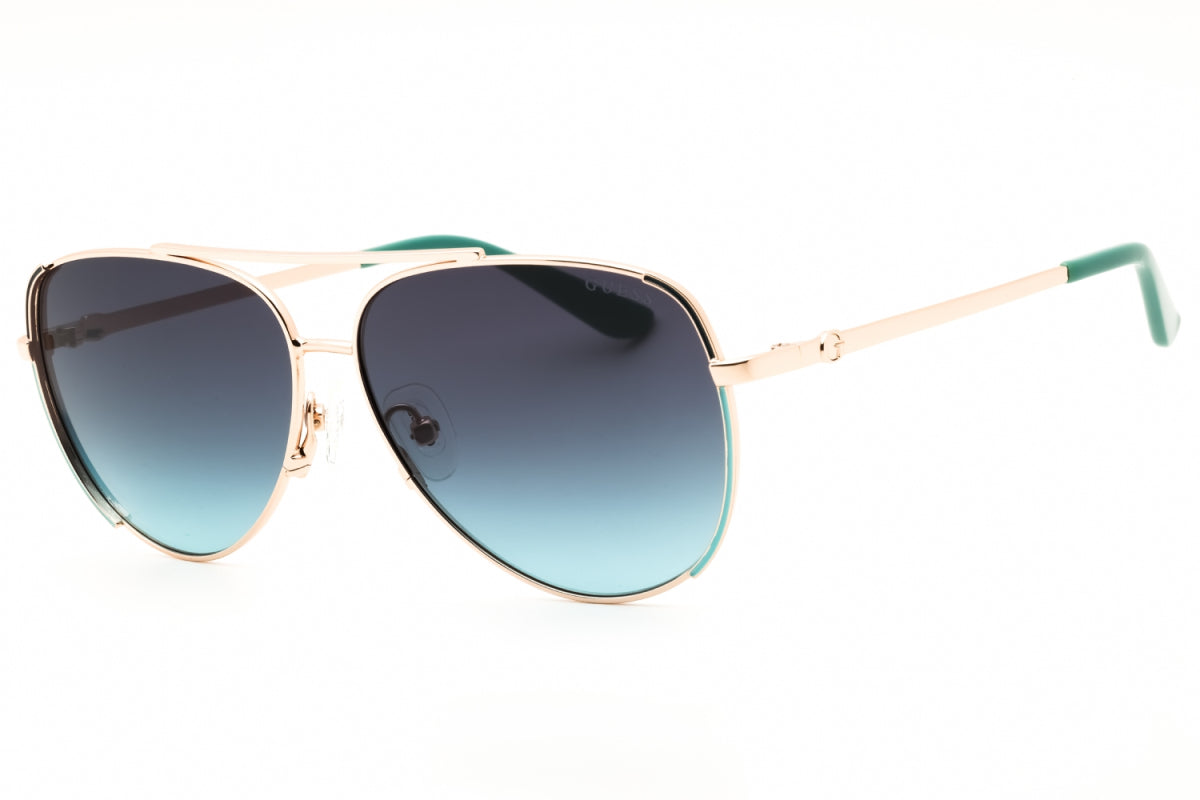 Gafas color azul y dorado