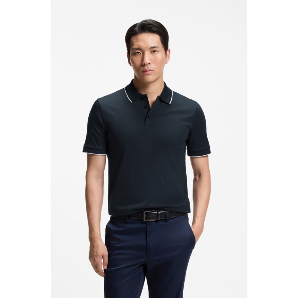 Polo de algodón de corte ajustado