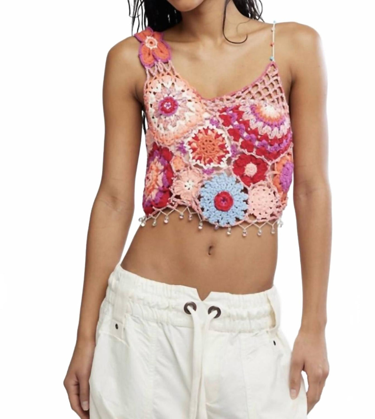 Camiseta sin mangas color rosado