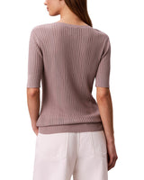 Calvin Klein Top Pointelle Tejido Fino