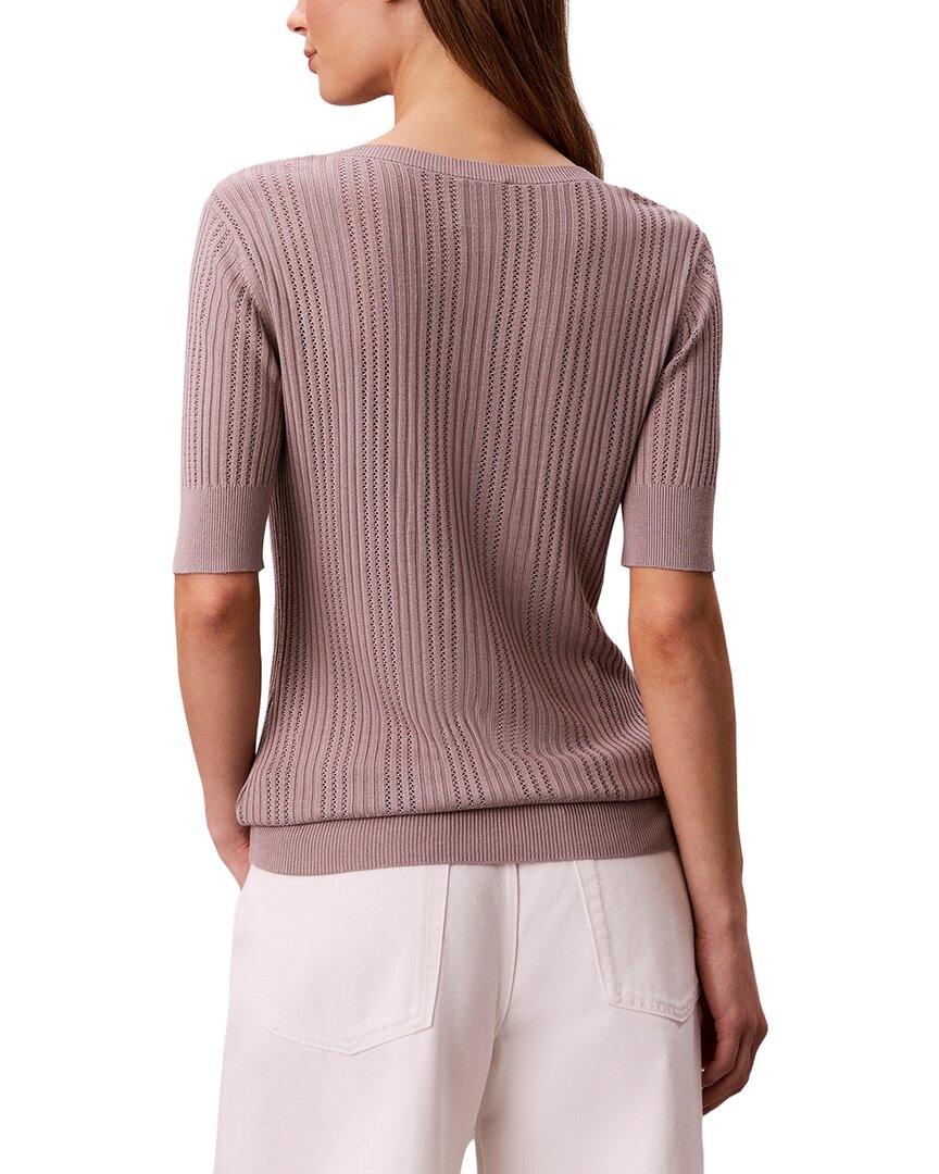 Calvin Klein Top Pointelle Tejido Fino