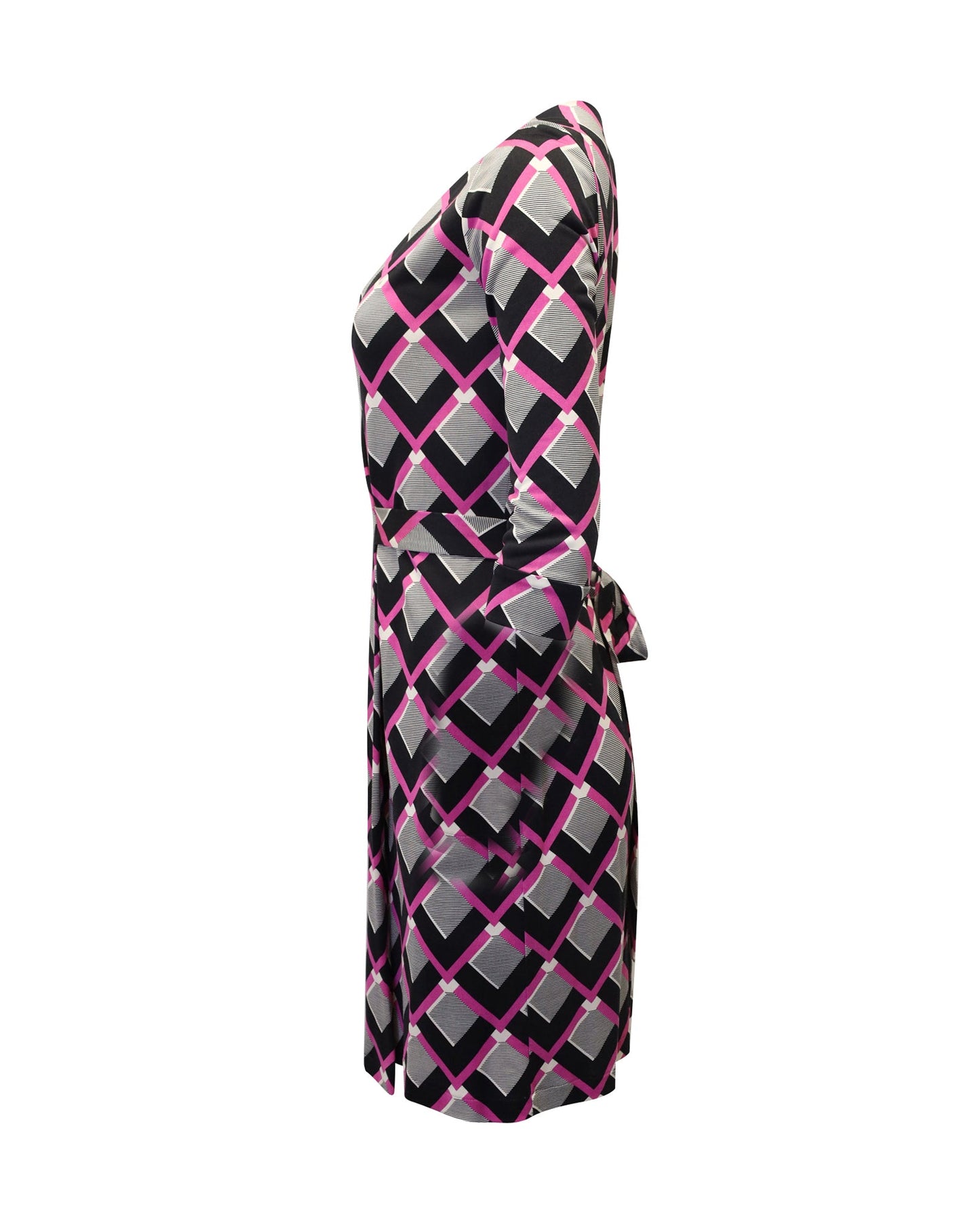 Vestido de seda con estampado multicolor