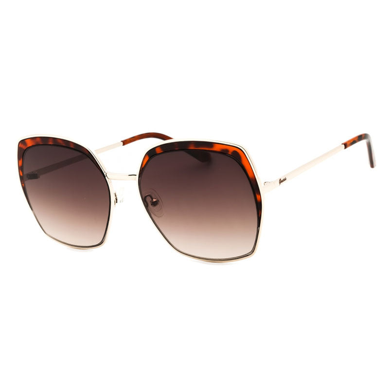 Gafas color café y dorado