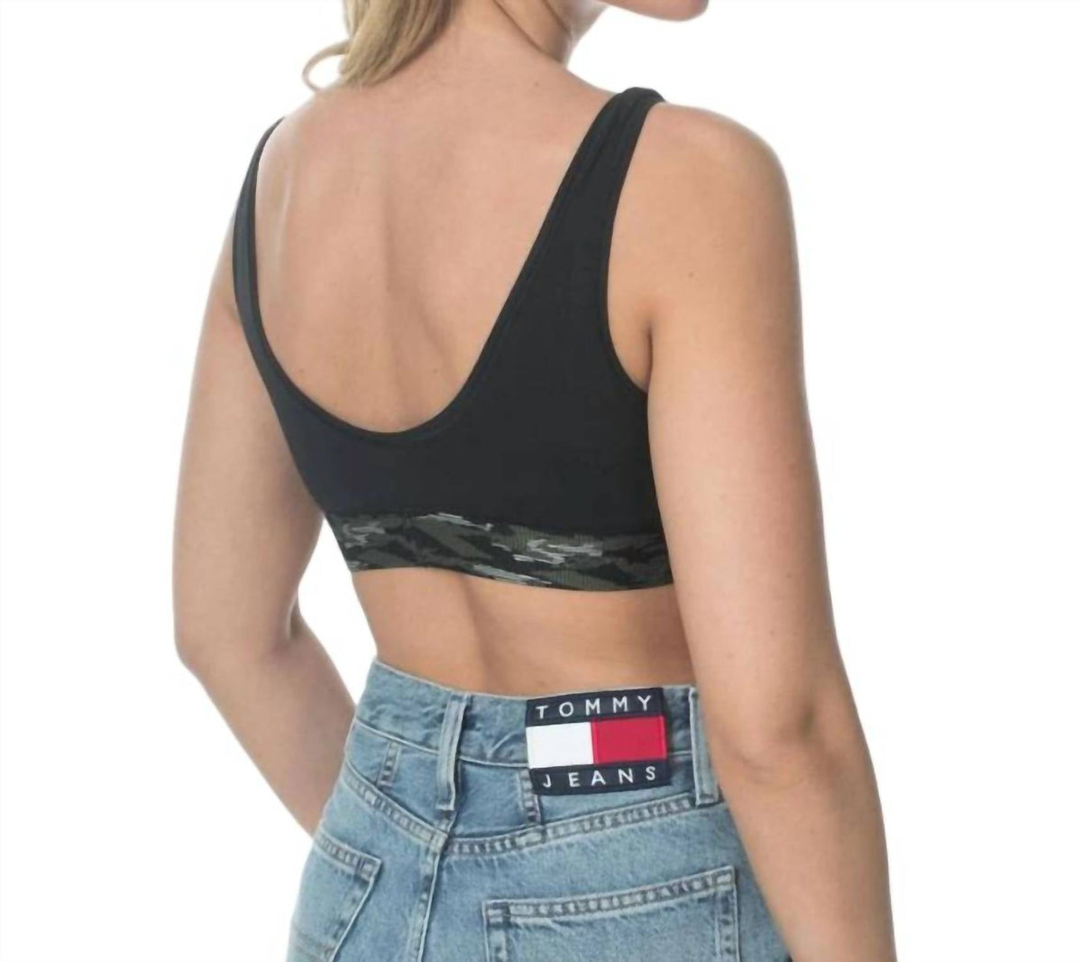 Bralette de algodón color negro