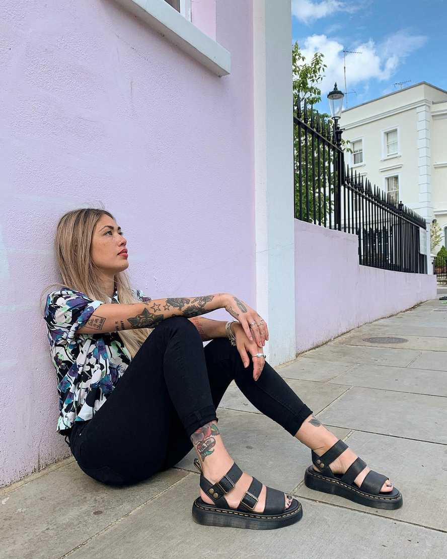Sandalias de cuero con plataforma