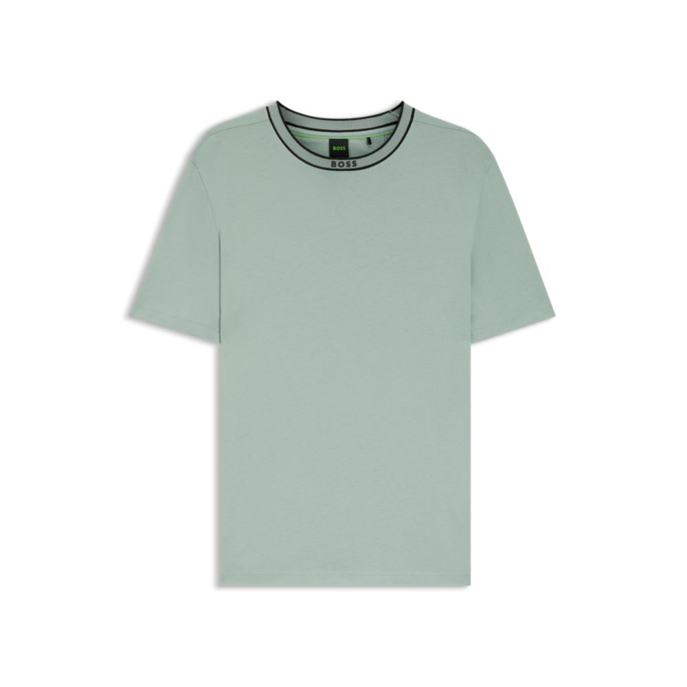Camiseta de algodón con cuello redondo