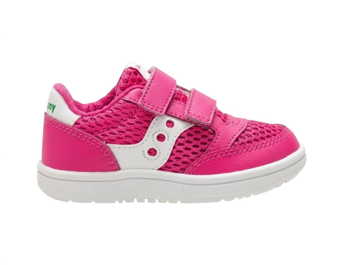 Tenis infantil color blanco y rosado