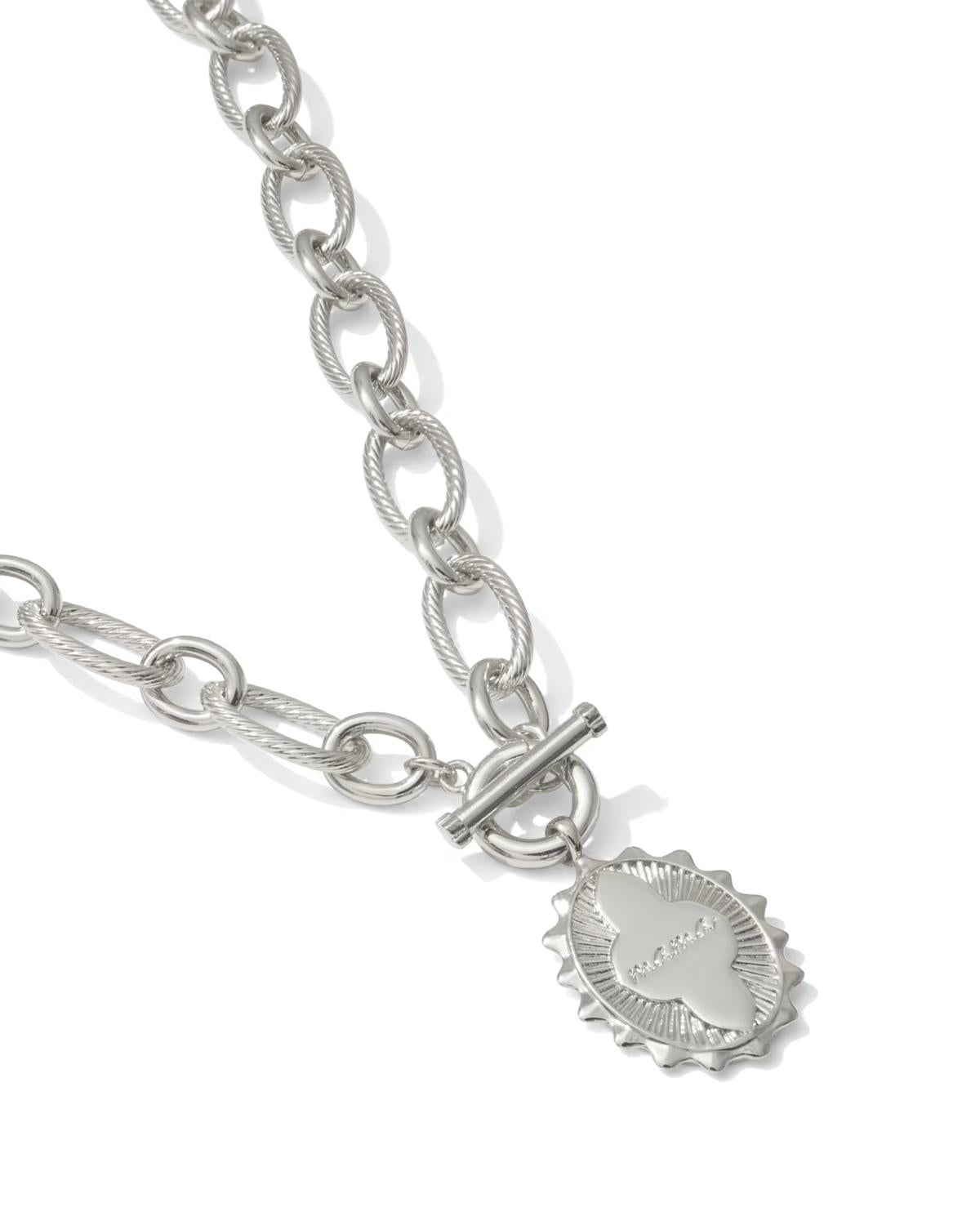 Collar de mujer color plateado
