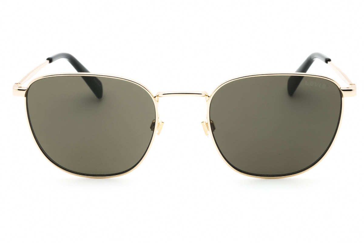 Gafas color café y dorado