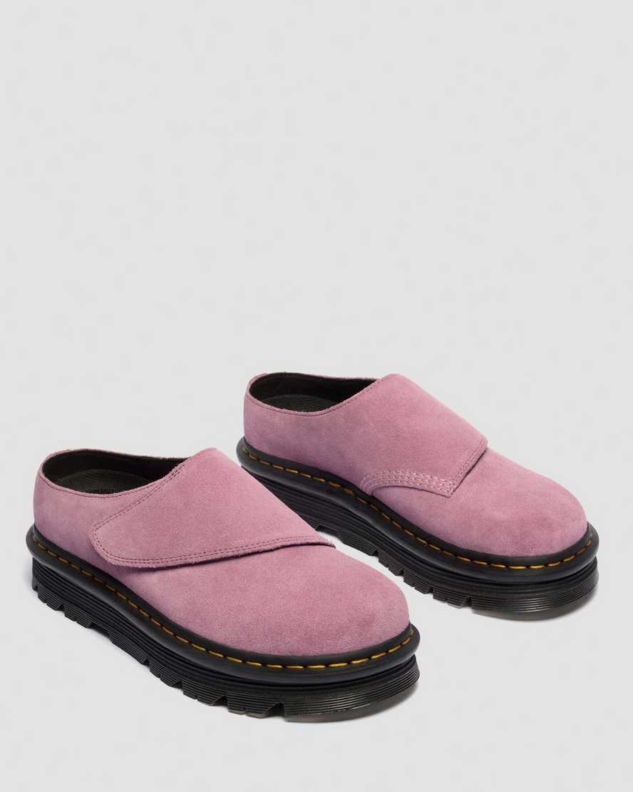 Zapatos destalonados de gamuza con plataforma