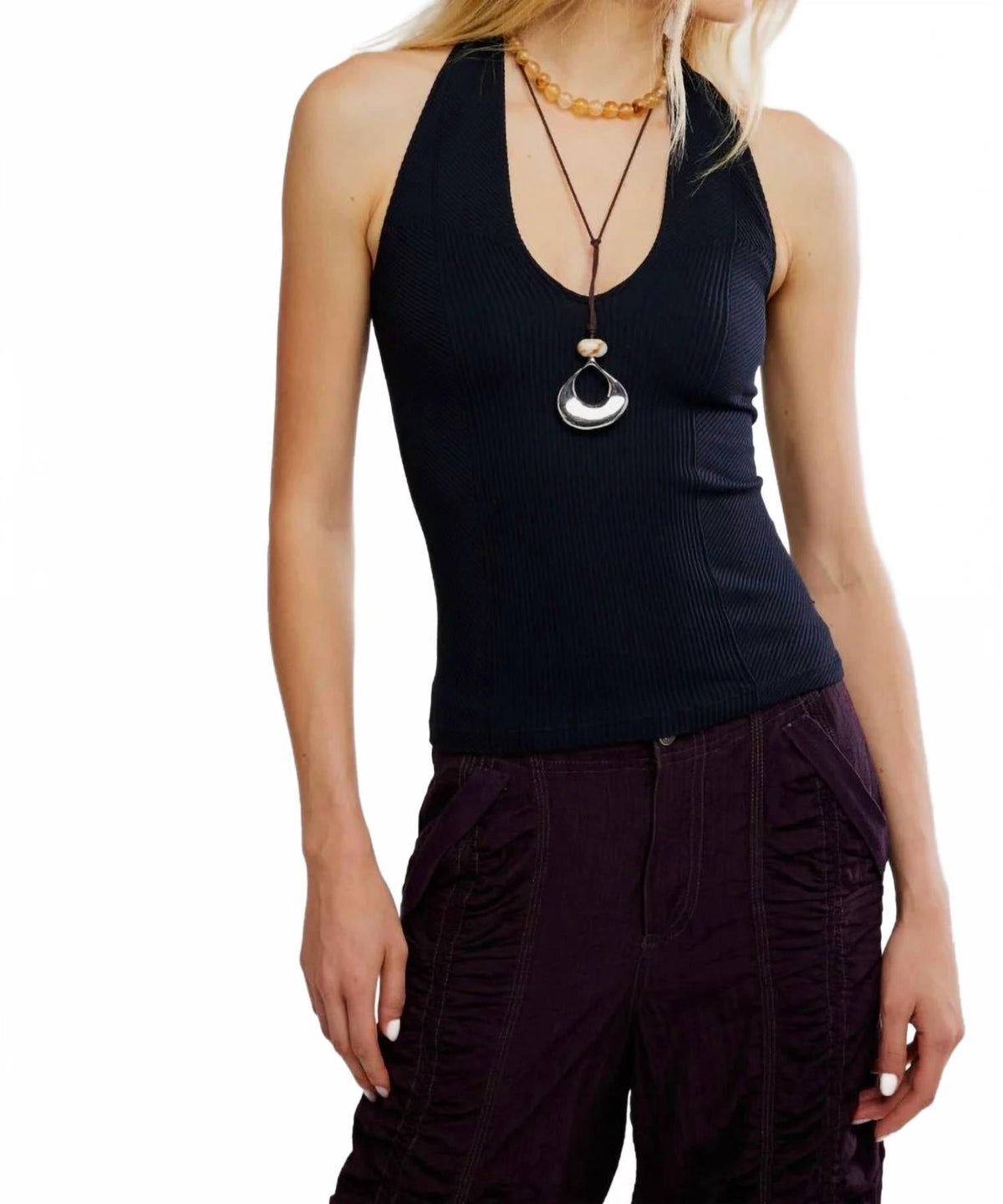 Camiseta sin mangas color negro