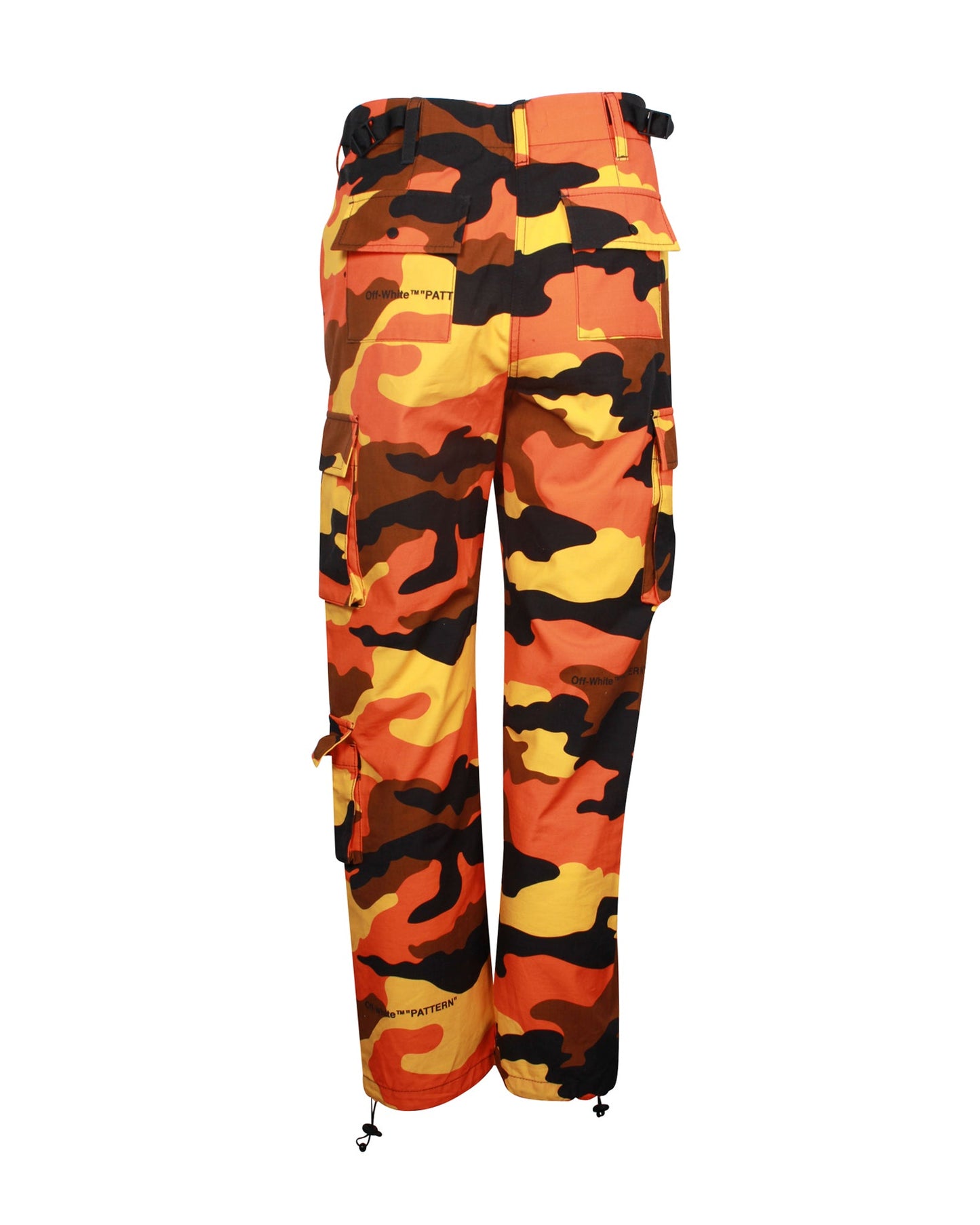 Pantalón de algodón con estampado color naranja