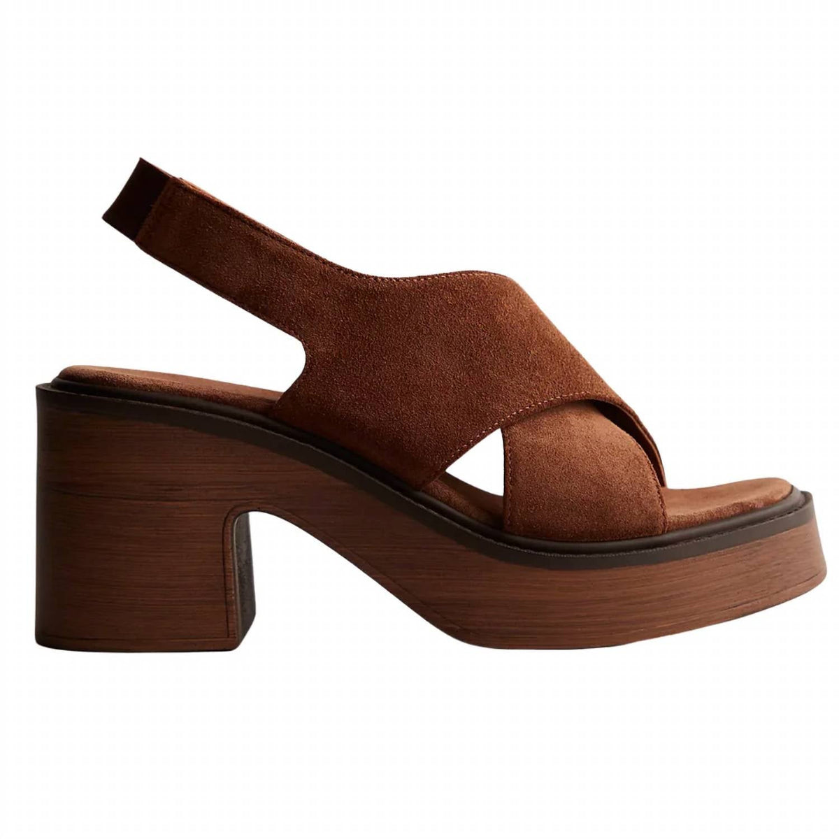 Sandalias de mujer con plataforma color café