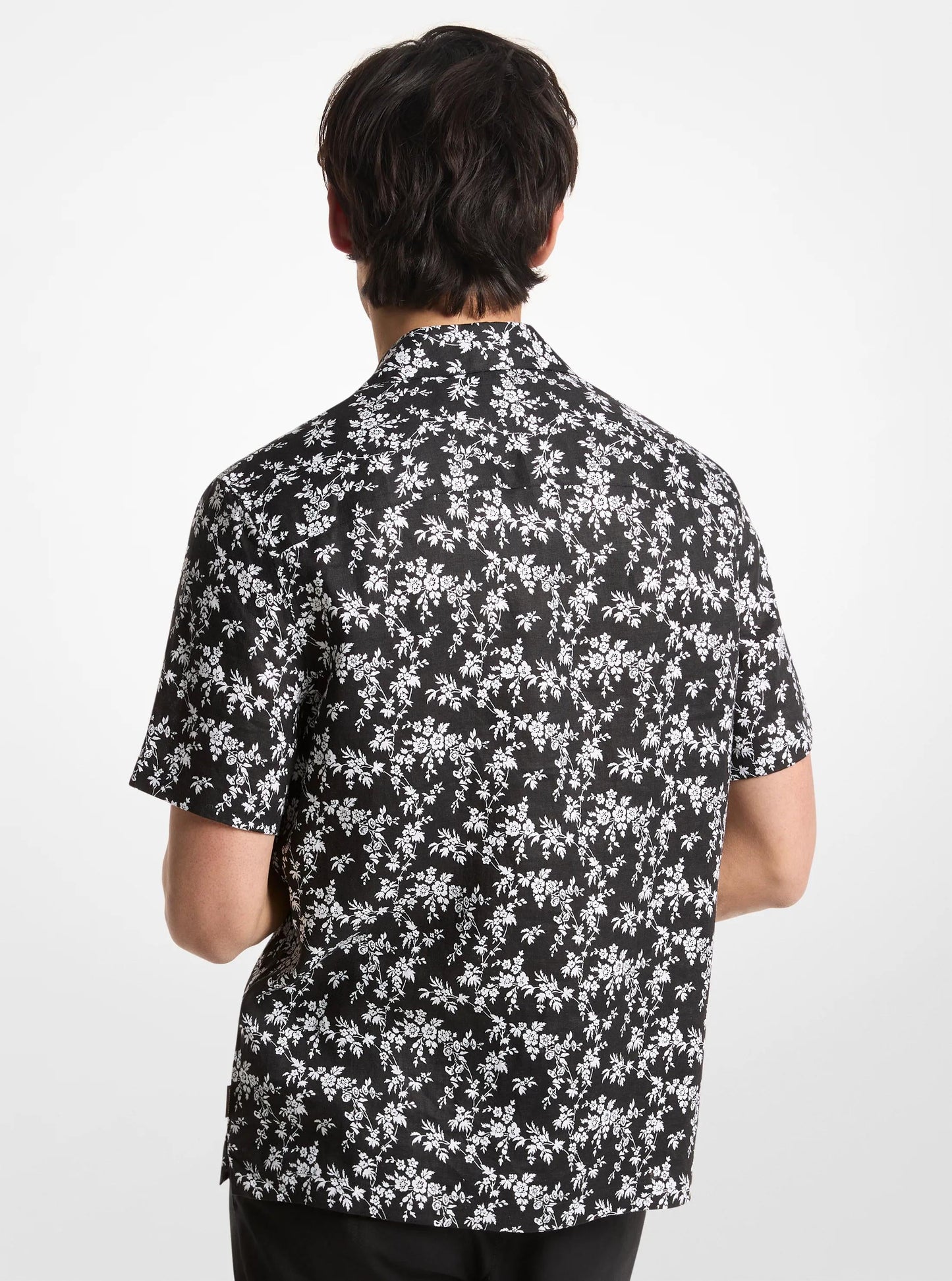 Camisa de lino con estampado floral