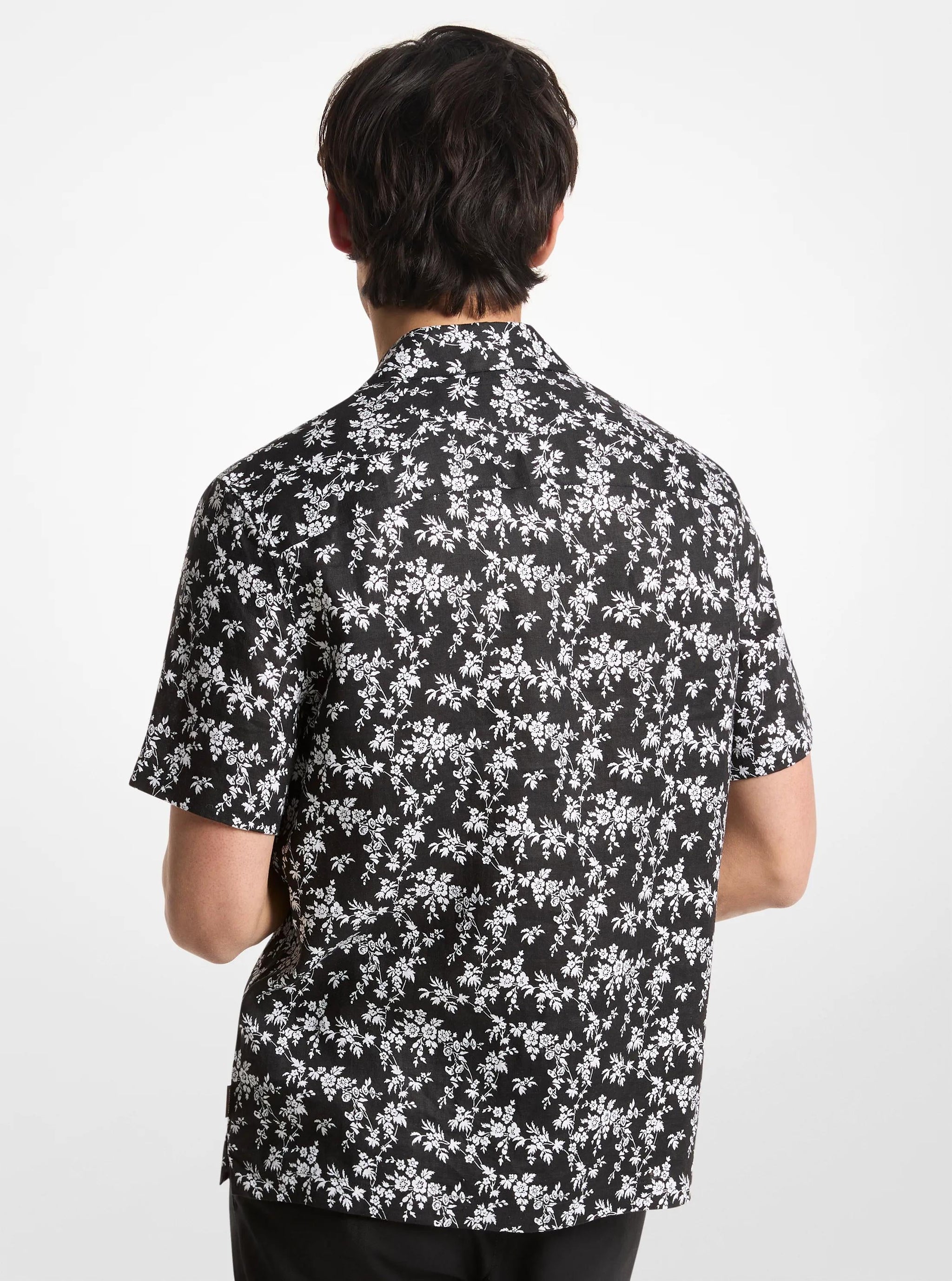 Camisa de lino con estampado floral