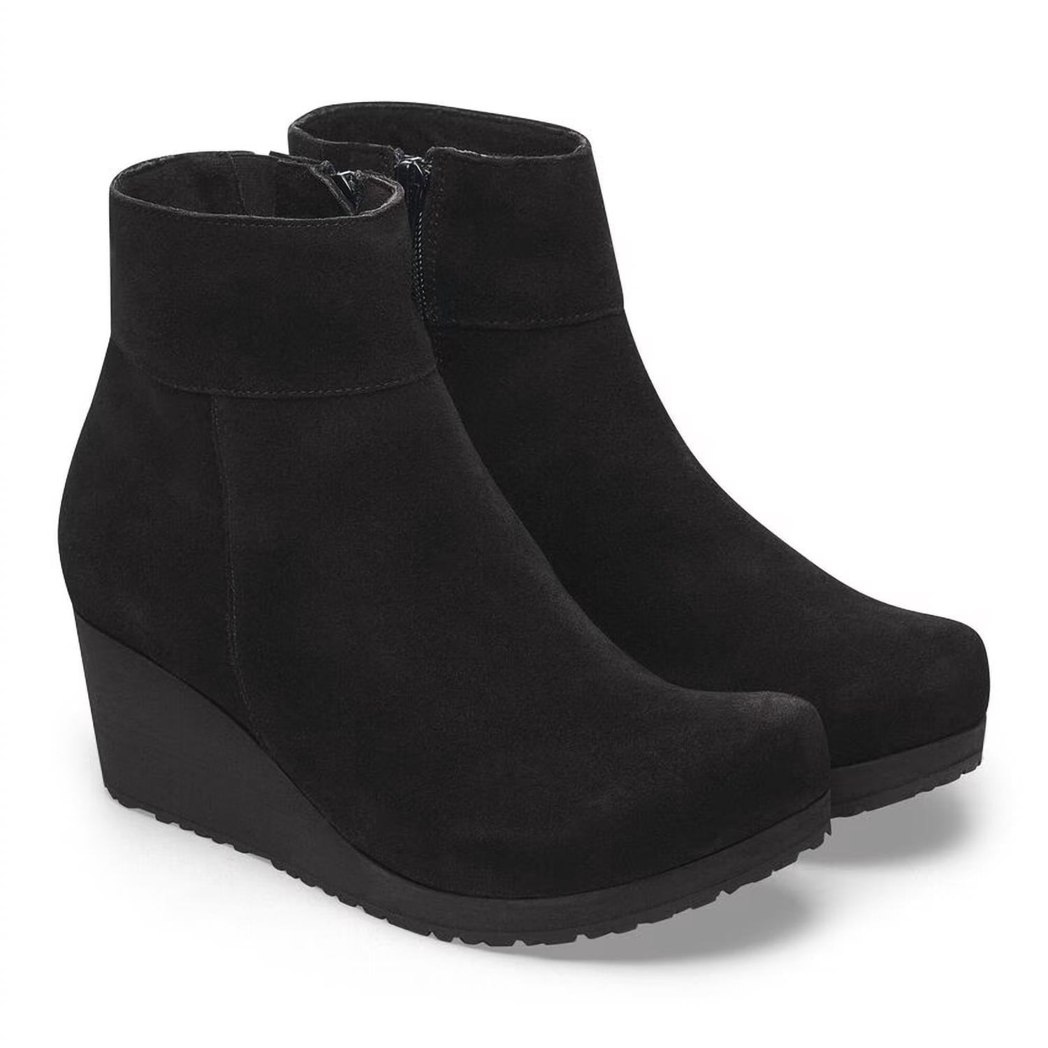 Botines de mujer de cuero color negro