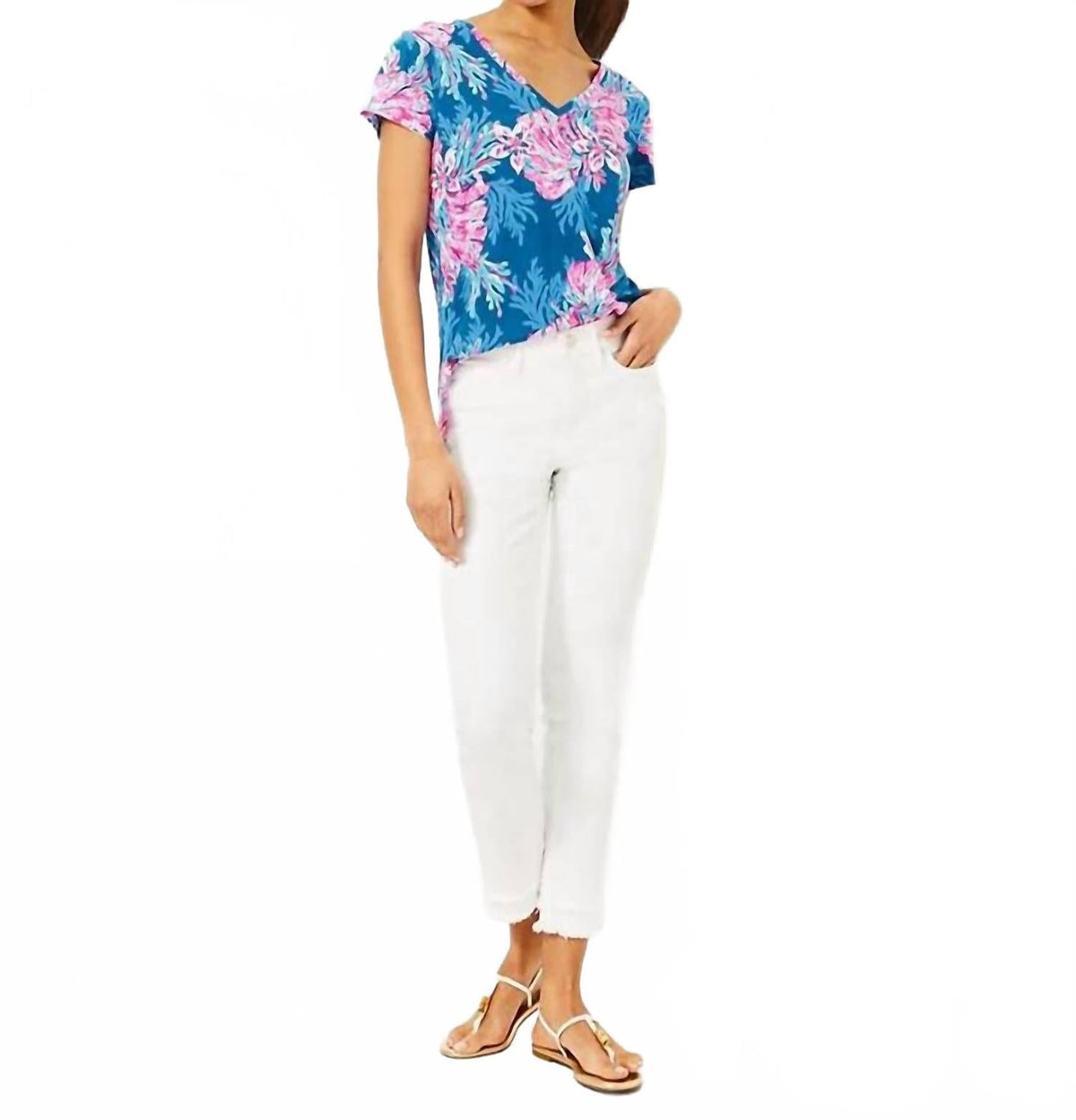 Camiseta con cuello en V