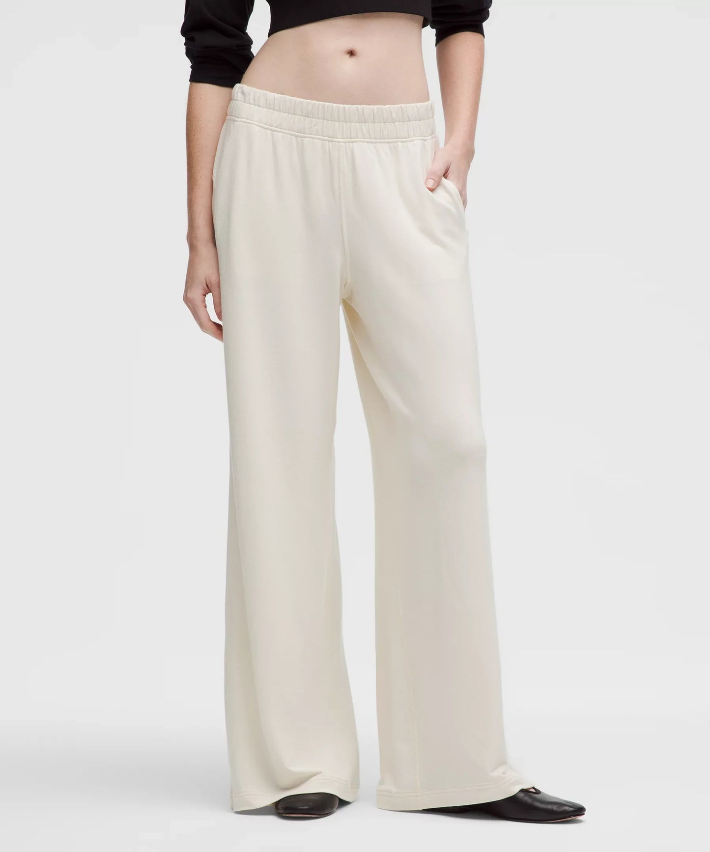 Pantalón de pierna ancha de tiro medio
