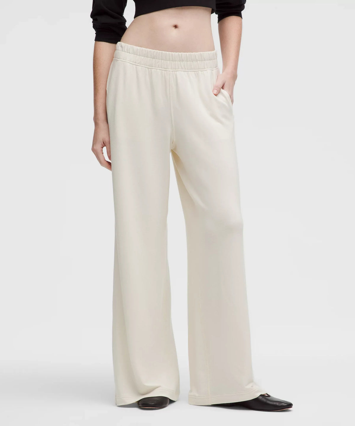 Pantalón de pierna ancha de tiro medio